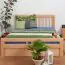 Double bed K8 "Easy Premium Line" incl. cover plate, solid beech wood, clearly varnished - 160 x 200 cm
