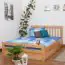 Youth bed K8 "Easy Premium Line" incl. 2 underbed drawer and cover plate, solid beech wood, clear finish - 160 x 200 cm