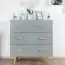 Chest of drawers Hohgant 03, Colour: White / Grey high gloss - 92 x 90 x 42 cm (h x w x d)