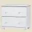 Chest of drawers / Bedside table solid pine wood, White Junco 153 - Measurements: 55 x 60 x 40 cm (H x W x D)