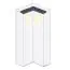 Upper LED frame for hinged door wardrobe / corner wardrobe Siumu 04 and add-on module, Colour: Beige - Width: 56/40 cm