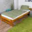 Single bed A9, solid pine wood, oak finish, incl. slats - 90 x 200 cm