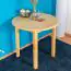 Side Table 003, pine wood, solid, clearly varnished - H75 cm - Ø80 cm 
