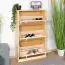 Shoe cabinet 003 solid, natural pine wood - Dimensions 115 x 72 x 29 cm (H x B x T)