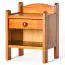 Bedside table solid pine wood, Oak colours Junco 132 - Measurements: 45 x 34 x 29 cm (H x W x D)