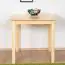 Table Junco 233C, solid pine wood, clearly varnished - H75 x W80 x L80 cm