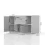 Dresser Garim 2, Colour: Beige high gloss - 85 x 150 x 45 cm (h x w x d)