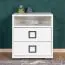 Bedside Table for children's bedroom Benjamin 07, Colour: White - Dimensions: 50 x 44 x 37 cm (H x W x D)