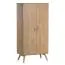 Hinged door cabinet / Wardrobe Skady 12, Colour: Oak - Measurements: 208 x 100 x 58 cm (H x W x D)