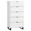 Chiflero 30 chest of drawers, Colour: White - Measurements: 122 x 63 x 47 cm (h x w x d)
