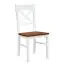 Chair Gyronde 22, solid beech wood, white/Walnut - 94 x 43 x 44 cm (H x W x D)