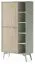 Modern Shelf Unit Crewe 05 | Eucalyptus & Oak Finish | 160 x 80 x 38 cm | Ample Storage | Laminated Surface