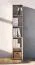 Shelf | Color: Lindberg Oak | narrow | 1 hinged door | soft-close feature | 5 compartments | 39 x 34 x 203 cm | for the office and home office | lockable door