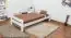 Children's bed / Youth bed A11, solid pine wood, white, incl. slats - 120 x 200 cm