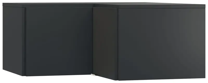 Attachment for corner wardrobe Chiflero, Colour: Black - Measurements: 45 x 102 x 104 cm (H x W x D)