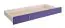 Bed drawer for bed Luis, Colour: Oak White / Purple - 80 x 190 cm (W x L)