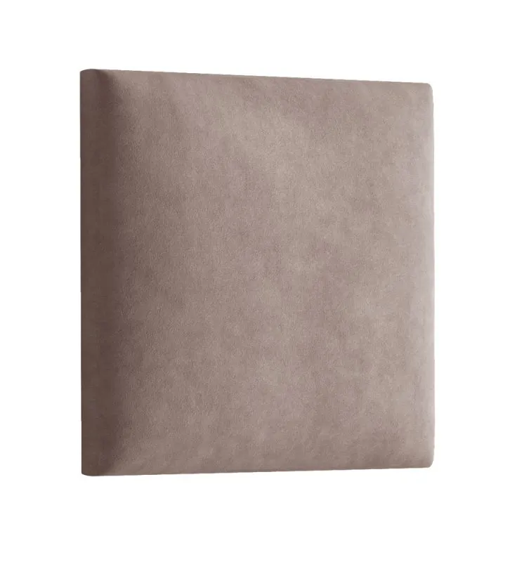 Set of 10 Upholstery Panels | Brown Velour Cover | 30 x 30 cm | Easy-Clean S.I.C. Technology