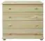 4 Drawer Chest Junco 143, solid pine wood, clearly varnished - H100 x W100 x D42 cm