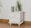 Bedside table solid pine wood, in a white paint finish Junco 133 - Dimensions 41 x 42 x 35 cm
