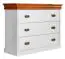 Chest of drawers Jabron 10, solid pine wood wood wood wood wood wood, Colour: White / Pine - 83 x 107 x 42 cm (H x W x D)