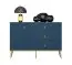 Chest of drawers Kumpula 04, Colour: Dark Blue - Measurements: 85 x 120 x 40 cm (H x W x D), with 1 door, 3 drawers and 2 compartments.