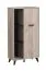 Tall Chest of Drawers with Six Compartments | Vracar 04 | Oak Grey & Black | 1 Door | 130.5 x 68 x 33 cm