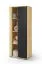 Bookcase | Color: Oak Artisan / Black | Legs: Metal | 1 door | Dimensions: 60 x 40 x 162 cm | 8 compartments | Door hinges can be changed | Push-to-open function