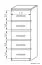 Chest of drawers Pamulang 09, Colour: Sonoma Oak - Measurements: 112 x 42 x 40 cm (H x W x D)