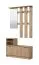 Wardrobe with Shoe Cabinet Banevo 01 | Artisan Oak Finish | Mirror | Six Hooks | 191.5 x 100 x 29 cm | ABS Edge Protection