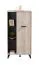 Tall Chest of Drawers with Six Compartments | Vracar 04 | Oak Grey & Black | 1 Door | 130.5 x 68 x 33 cm