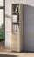 Shelf | Color: Lindberg Oak | narrow | 1 hinged door | soft-close feature | 5 compartments | 39 x 34 x 203 cm | for the office and home office | lockable door