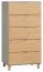 Dresser Nanez 27, Colour: Grey / Oak - Measurements: 122 x 63 x 47 cm (h x w x d)