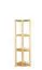 Solid Pine Corner Shelf Natural 005 | 150 x 30 x 30 cm | Modern Design | 3 Compartments