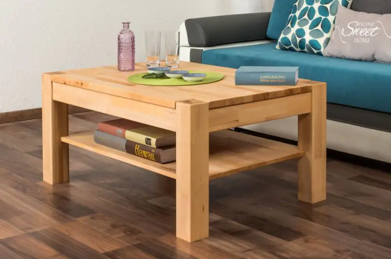 Coffee table Wooden Nature 08 Core Beech Solid Oiled - Dimensions 45 x 100 x 70 cm (H x W x D)