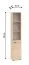Shelf | Color: Lindberg Oak | narrow | 1 hinged door | soft-close feature | 5 compartments | 39 x 34 x 203 cm | for the office and home office | lockable door