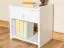 Nightstand Solid Pine Wood White Lacquered | Junco 126 | 40 x 40 x 27 cm | Modern Design