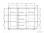Chest of drawers Cikupa 06, Colour: Wallnut / Elm - Measurements: 95 x 120 x 40 cm (H x W x D)