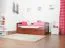 Children's Bed & Youth Bed Easy Premium Line K1/h/s | 2nd Pull-Out Bed | 2 Cover Panels | 90 x 200 cm | Solid Beech Wood Cherry