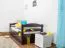 Children's Bed & Youth Bed Easy Premium Line K1/h/s | 2nd Berth & 2 Cover Panels | Solid Beech Wood | 90 x 200 cm | Chocolate Brown