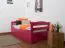 Children's Bed with Second Pull-Out Bed | Solid Beech Wood | Pink | 90 x 200 cm | Easy Premium Line K1/h/s