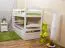 Nightstand Solid Pine Wood | White Lacquered Finish | 2 Drawers | Model 007 | 55 x 42 x 35 cm