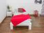Single bed / guest bed solid pine wood white lacquered A10, incl. slatted frame - dimensions 90 x 200 cm