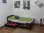 Single bed / guest bed "Easy Premium Line" K1/2n incl. 2 drawers and 2 cover panels, 90 x 200 cm solid beech wood chocolate brown