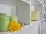 Hanging Wall Shelf Solid Pine White Lacquered 017 | 90 x 100 x 20 cm | 6-Shelf Storage