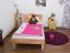 Wooden Nature 01 youth bed, solid oiled beech heartwood - lying surface 100 x 200 cm (W x L)
