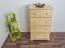 4 Drawer Chest Junco 145, solid pine wood, clearly varnished - H100 x W60 x D42 cm