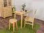 Solid Pine Table | Natural Finish | 90 x 55 cm | Modern Angular Design | Sturdy & Compact
