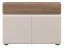 Chest of drawers Papauta 20, Colour: Cashmere / Dark Oak - Measurements: 86 x 118 x 45 cm (H x W x D)