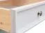 Bedside table Gyronde 13, solid pine wood wood wood wood wood wood, Colour: White / Wallnut - 53 x 60 x 45 cm (H x W x D)