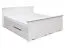 Drawer for bed Gyronde, solid pine wood wood wood wood wood wood, White lacquered - 26 x 149 x 63 cm (H x W x D)